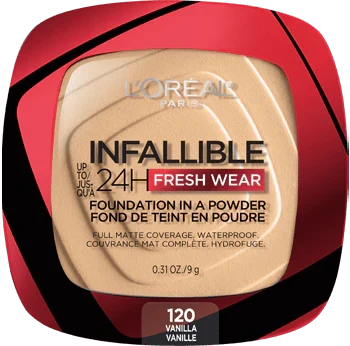120 VANILLA - Loreal Infallible Fresh Wear Base En Polvo Contra Agua Duracion de 24 Horas