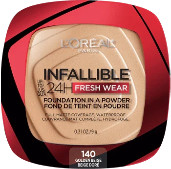 140 GOLDEN BEIGE - Loreal Infallible Fresh Wear Base En Polvo Contra Agua Duracion de 24 Horas