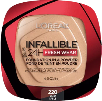 220 SAND - Loreal Infallible Fresh Wear Base En Polvo Contra Agua Duracion de 24 Horas