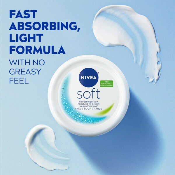 Crema hidratante suave para cuerpo, rostro y manos NIVEA, 193 ml (6.8 oz)