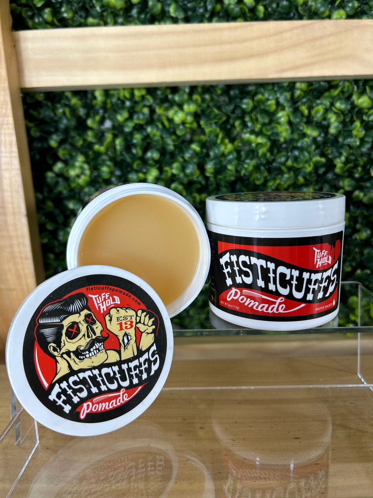 Fisticuffs Tuff Hold Pomade A Base De Agua Para Peinado De Cabello 4oz - Fijacion Fuerte