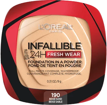 190 BEIGE SAND - Loreal Infallible Fresh Wear Base En Polvo Contra Agua Duracion de 24 Horas