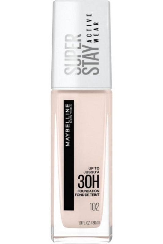 102 FAIR PORCELAIN - Maybelline Superstay Active Wear Base Liquida 30 Horas Resistente Al Agua