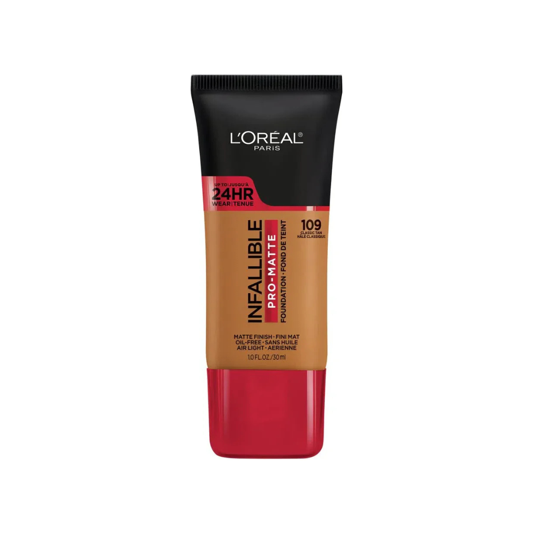 109 Classic Tan - Loreal Infallible Pro Matte 24 Horas Base Liquida Matte Para Piel Grasa