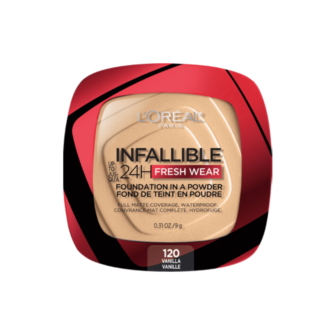 120 VANILLA - Loreal Infallible Fresh Wear Base En Polvo Contra Agua Duracion de  24 Horas