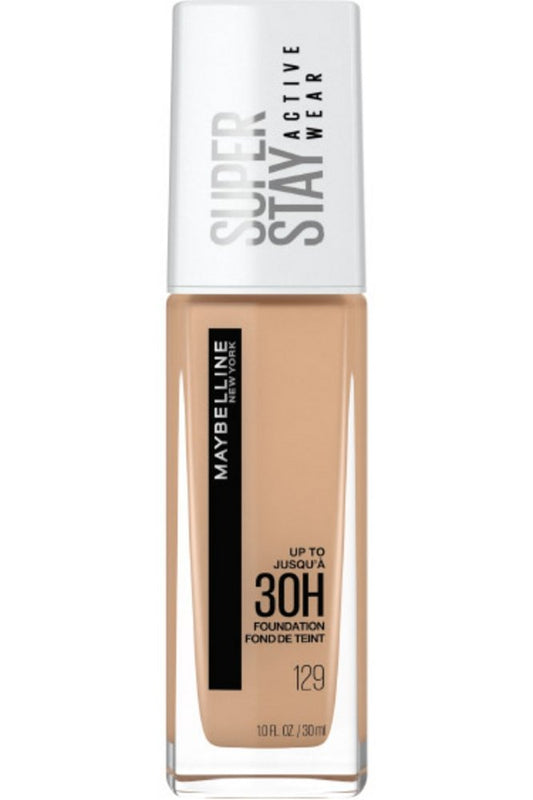 129 MEDIUM BEIGE - Maybelline Superstay Active Wear Base Liquida 30 Horas Resistente Al Agua