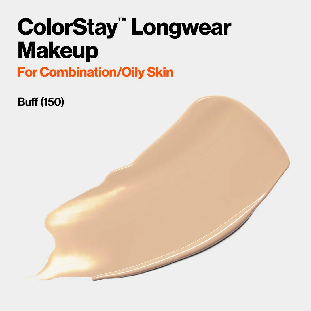 150 BUFF - Revlon Colorstay Combination Oily Matte Base Liquida 24 Horas Para Piel Grasa Vitamina E & SPF15
