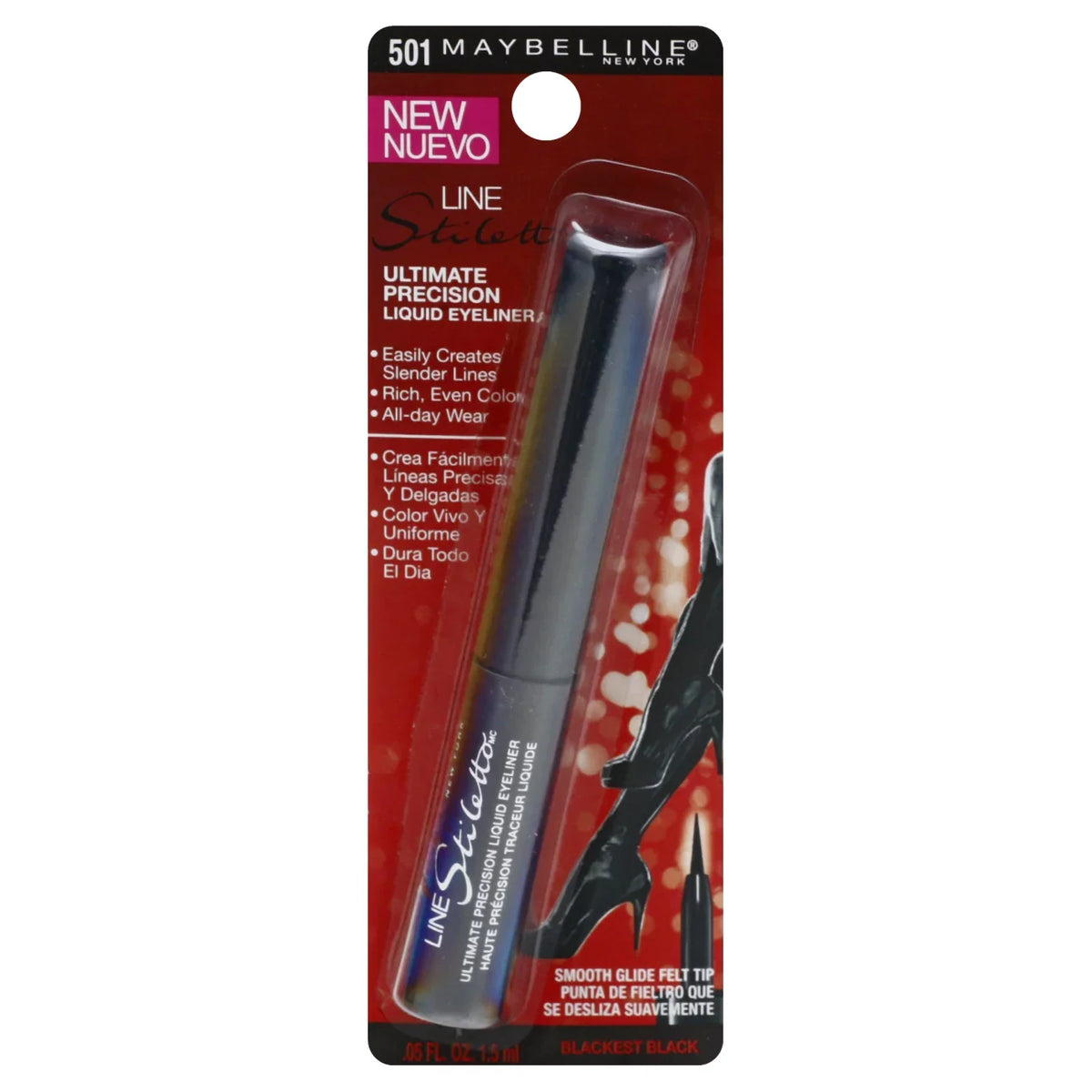 501 BLACKEST BLACK - Maybelline Line Stiletto Ultimate Precision Liquid Eyeliner