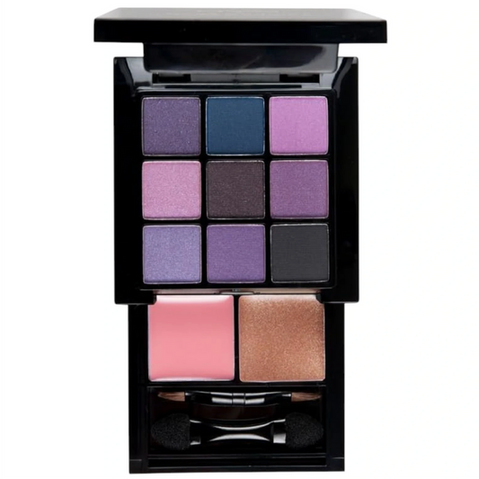 S109P Purple Smokey Look- NYX Kit de 9 sombras de ojos + 2 brillos de labios