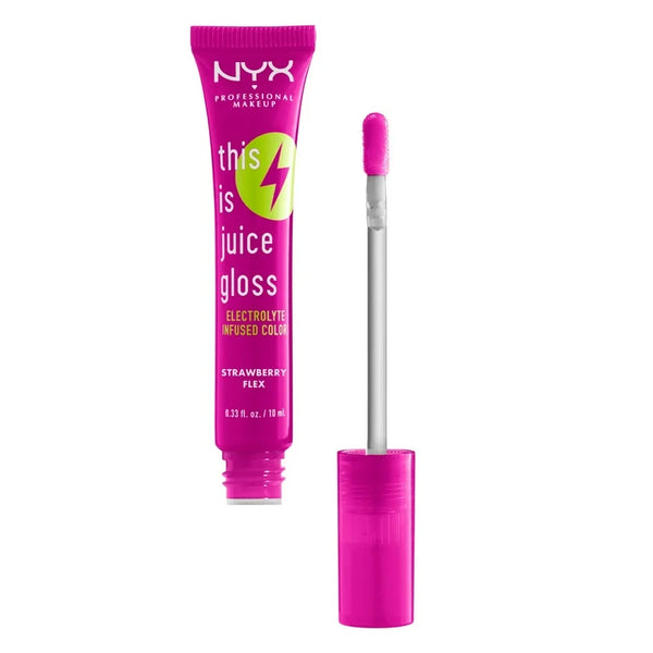 STRAWBERRY FLEX- NYX Professional Makeup This Is Juice Gloss, Brillo Labial