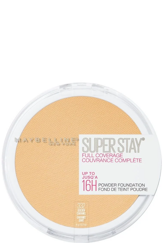 332 GOLDEN CARAMEL- MAYBELLINE SUPER STAY FULL COVERAGE POWDER FOUNDATION MAKEUP