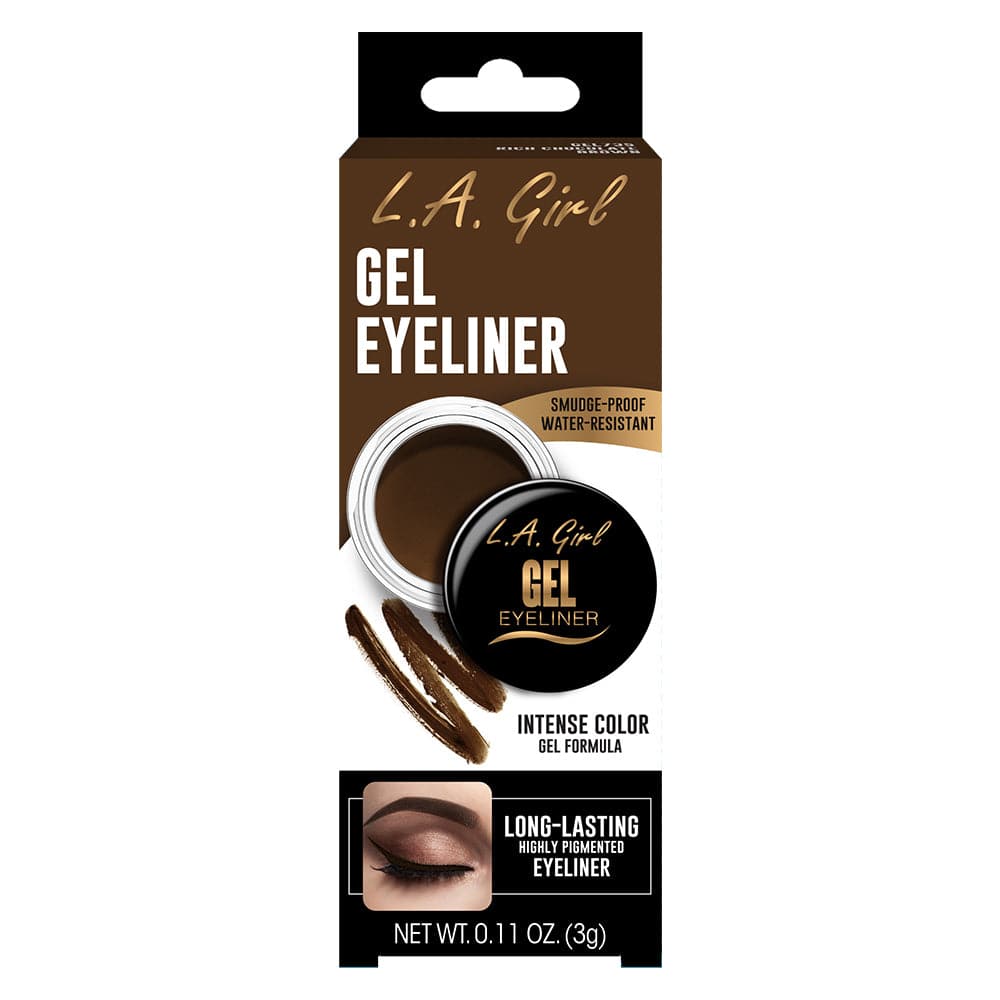 Marrón Chocolate Intenso- L.a Girl Delineador de ojos en gel resistente al agua