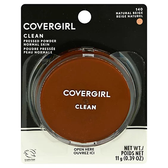 140 Natural Beige- Covergirl Base de maquillaje en polvo compacto Clean