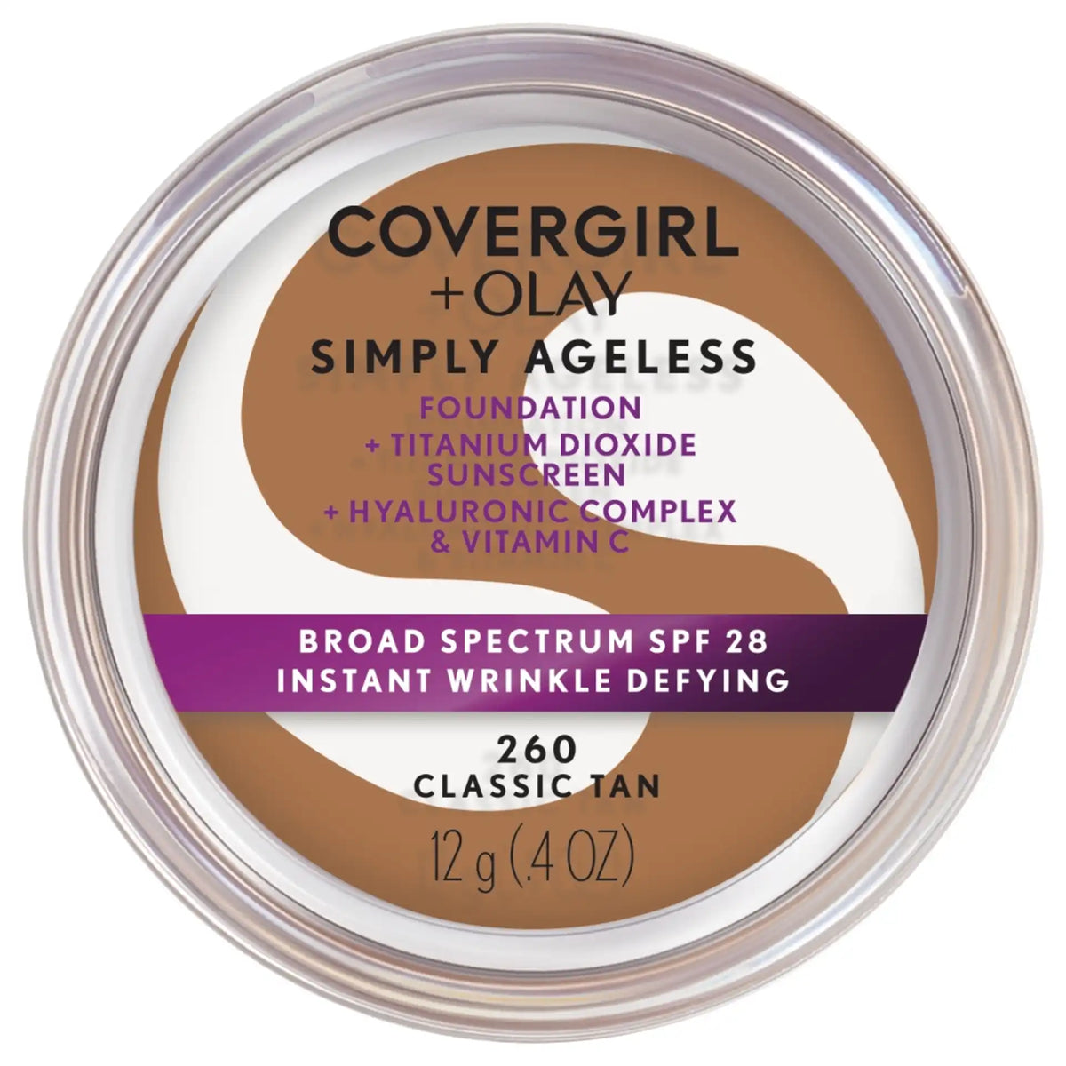 140 CLASSIC TAN- SIMPLY AGELESS + BASE DE MAQUILLAJE OLAY QUE COMBATE LAS ARRUGAS AL INSTANTE