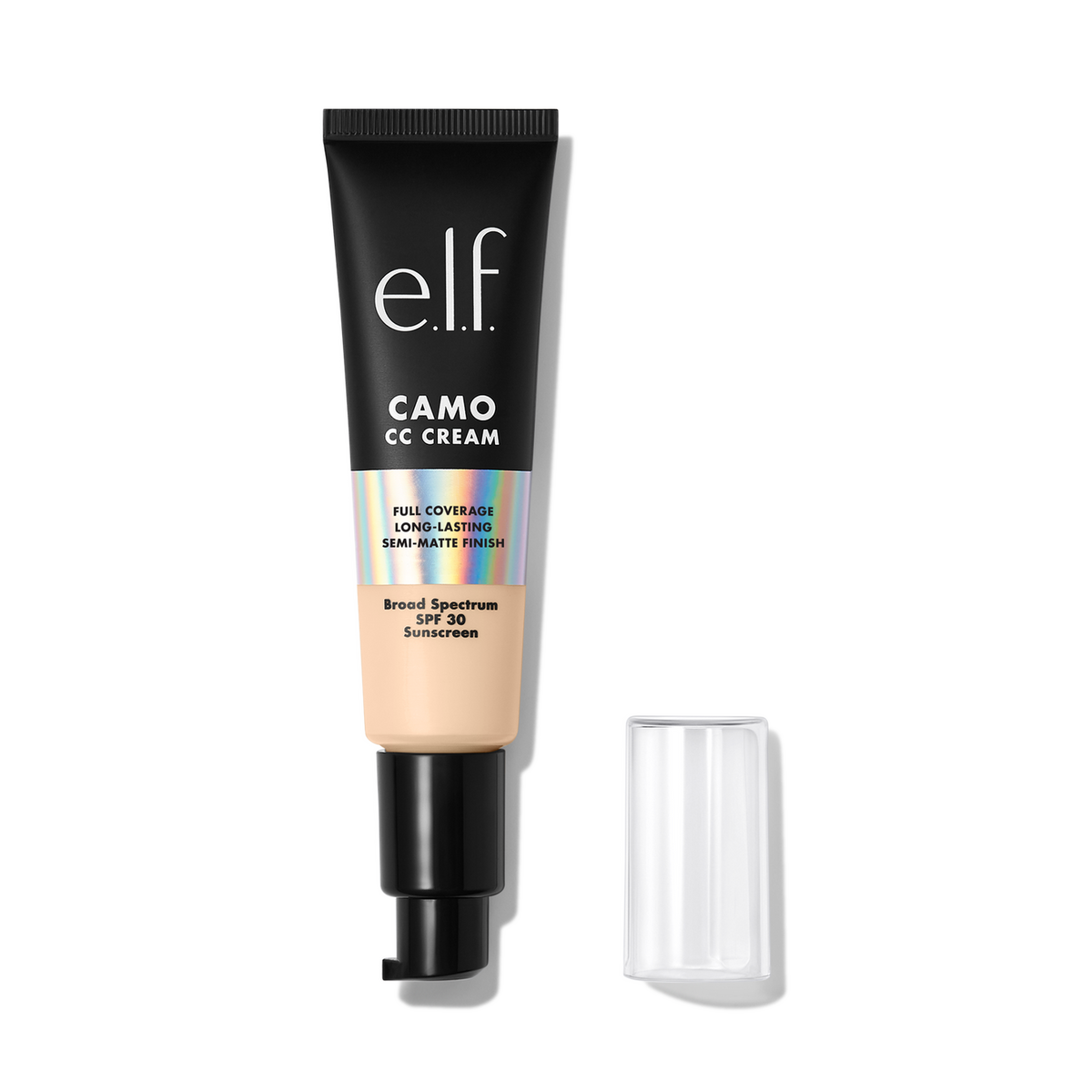 100 Fair W- E.L.F Camo CC Cream Cobertura total larga duración semi matte