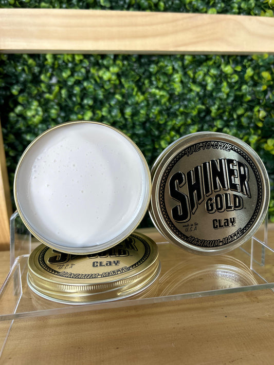 Shiner Gold Pomade A Base De Agua Para Peinado De Cabello 3.4oz  - Maximum Matte Clay