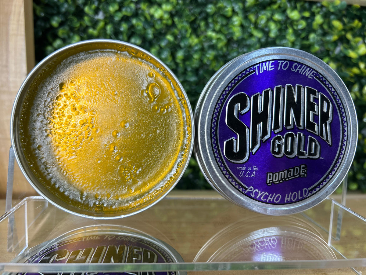 Shiner Gold Pomade A Base De Agua Para Peinado De Cabello 3.4oz  - Psycho Hold Fijacion Extra