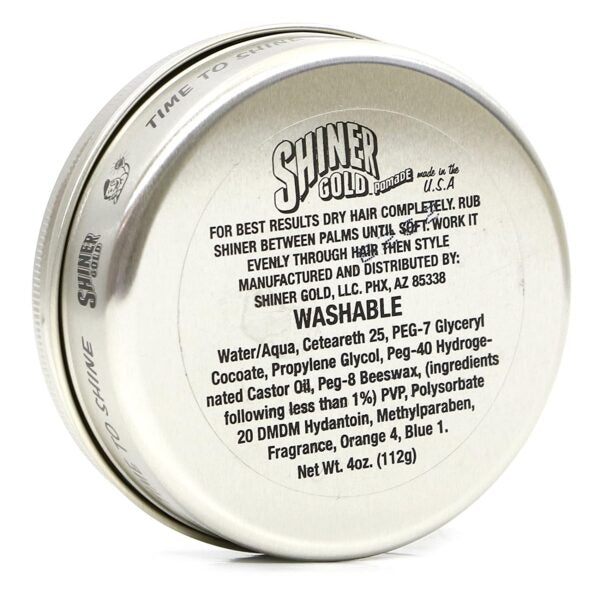 Shiner Gold Pomade A Base De Agua Para Peinado De Cabello 3.4oz  - Psycho Hold Fijacion Extra